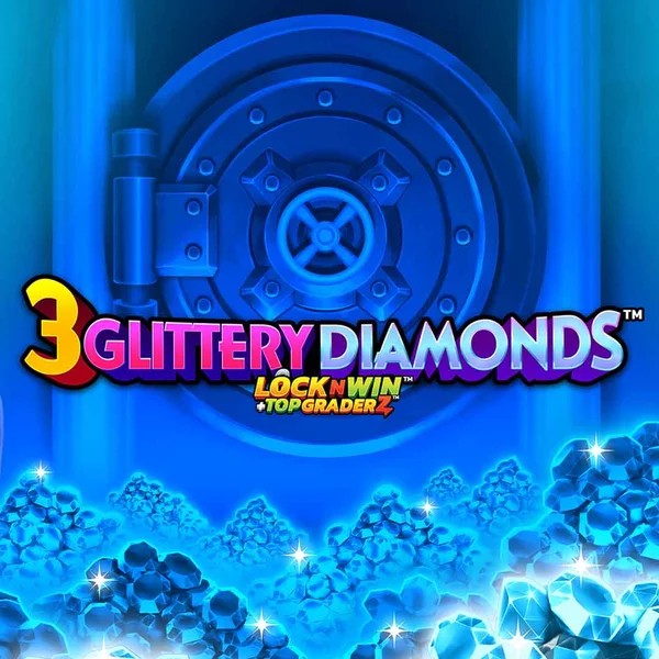 3 Glittery Diamonds slot icon by PearFiction Studios, available at PiperSpin Casino