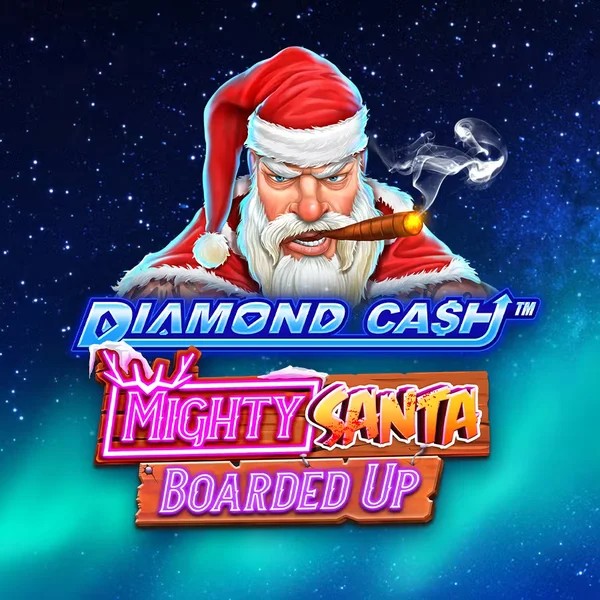 Diamond Cash Mighty Santa Boarded Up slot logo by Greentube at PiperSpin Casino