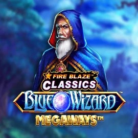 Fire Blaze Blue Wizard Megaways by Rarestone Gaming, showcased at piperspins.eu – game logo