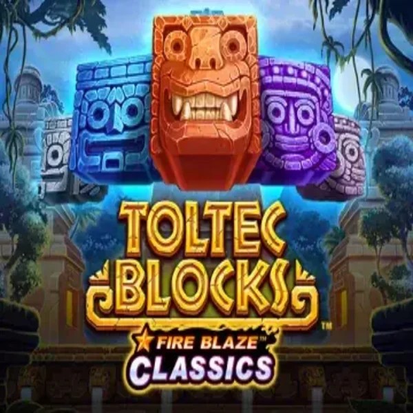 Fire Blaze: Toltec Blocks online game logo by Rarestone Gaming on piperspins.eu